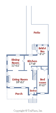 Main level floor plan 3722 17th ST NE Washington DC